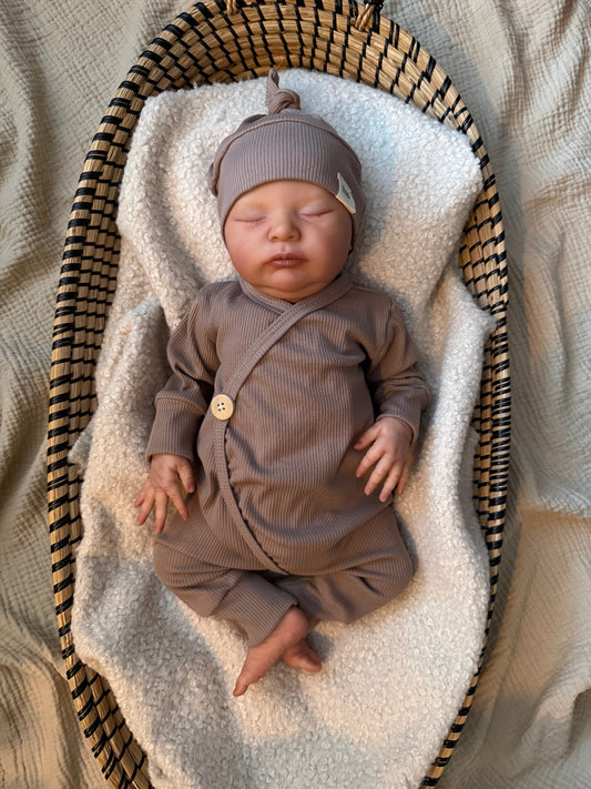 Combinaison côtelée | Taupe