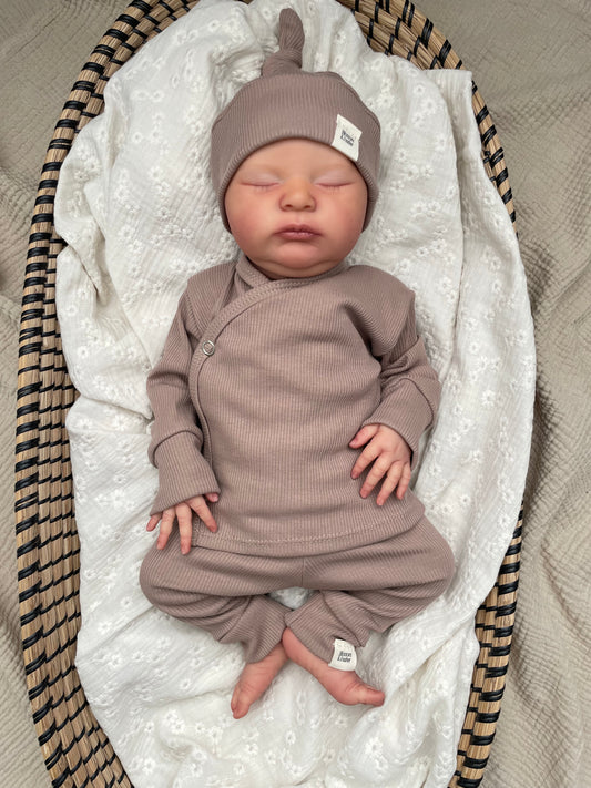 Broekje rib | Taupe