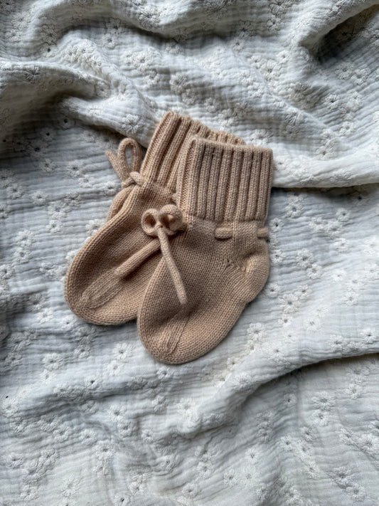 Slofjes | 100% Merino wol | Camel