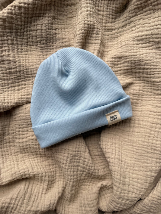 Beanie rib | Licht blauw