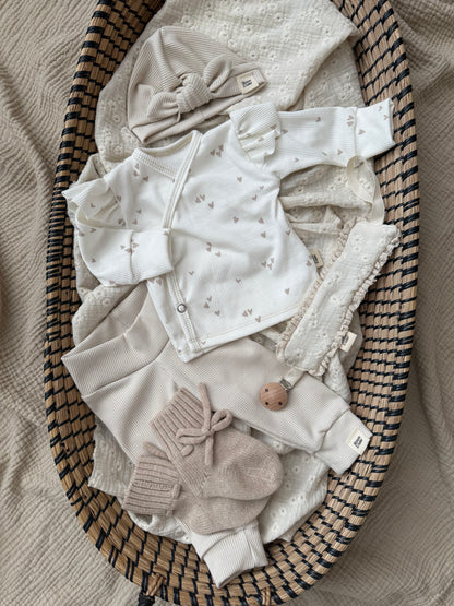 Overslagshirtje Hartjes | met of zonder ruffle | Rib