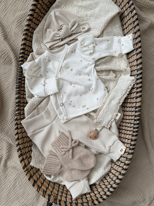 Overslagshirtje Hartjes | met of zonder ruffle | Rib