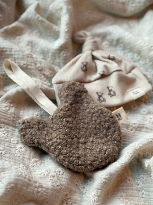 Pacifier cloth bear | Teddy | Taupe