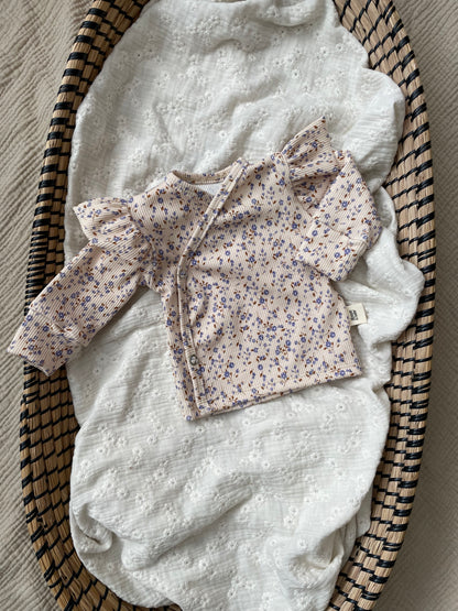 Wrap shirt rib | Sofia | Ruffle