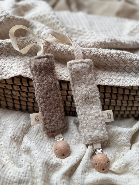 Speenkoord Teddy | Taupe of Crème