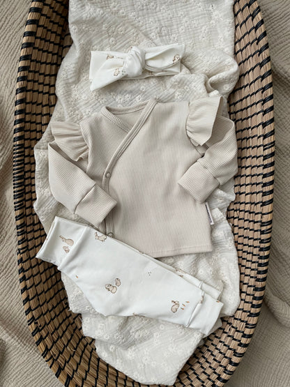 Overslagshirtje-rib-Crème-Ruffle
