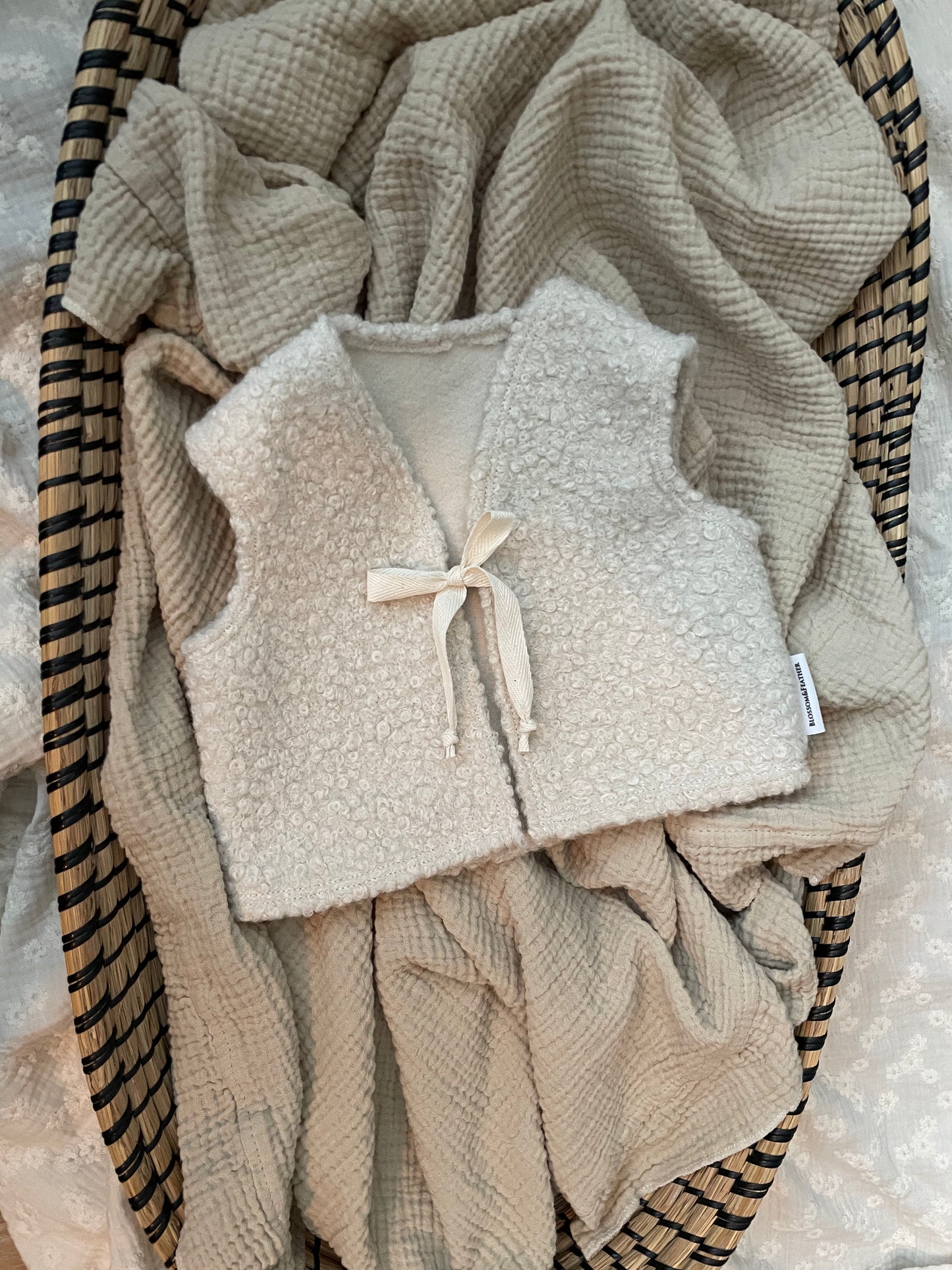Teddy gilet | Beige kiezel