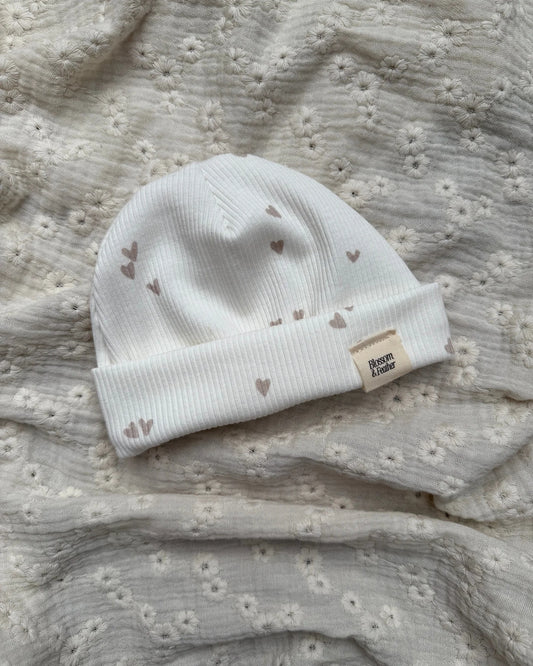 Beanie rib | Hartjes - Blossom & Feather