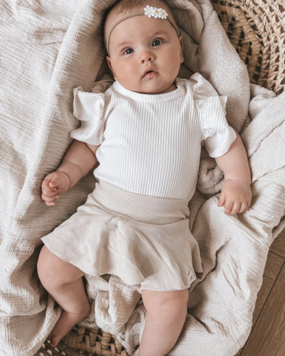 Bloomer rokje rib | Cr�me afbeelding 1 - Blossom & Feather