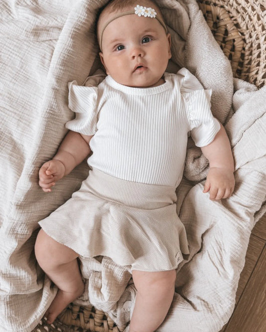 Bloomer rokje rib | Cr�me afbeelding 1 - Blossom & Feather