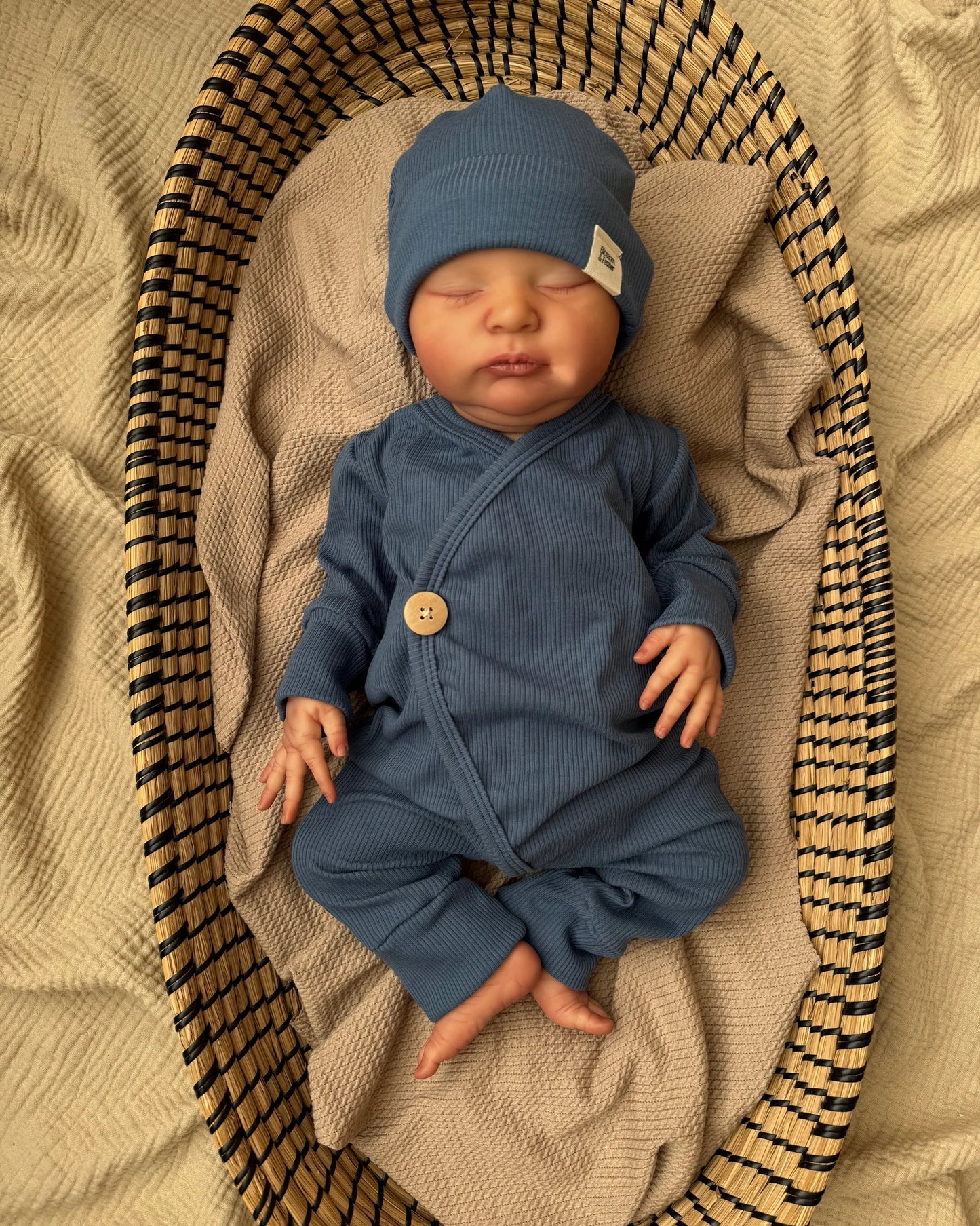 Boxpakje rib | Jeansblauw afbeelding 1 - Blossom & Feather