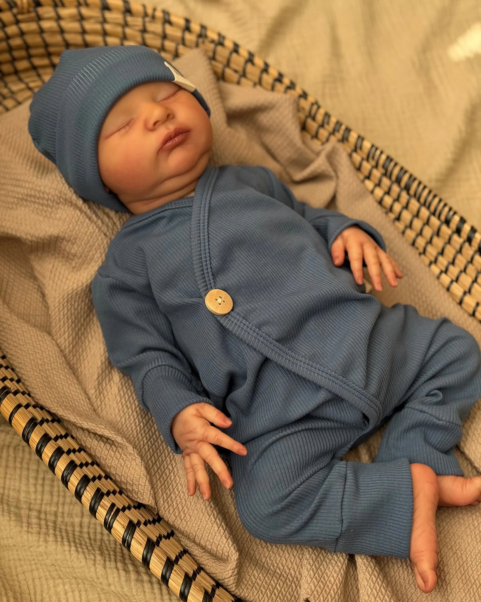 Boxpakje rib | Jeansblauw afbeelding 2 - Blossom & Feather