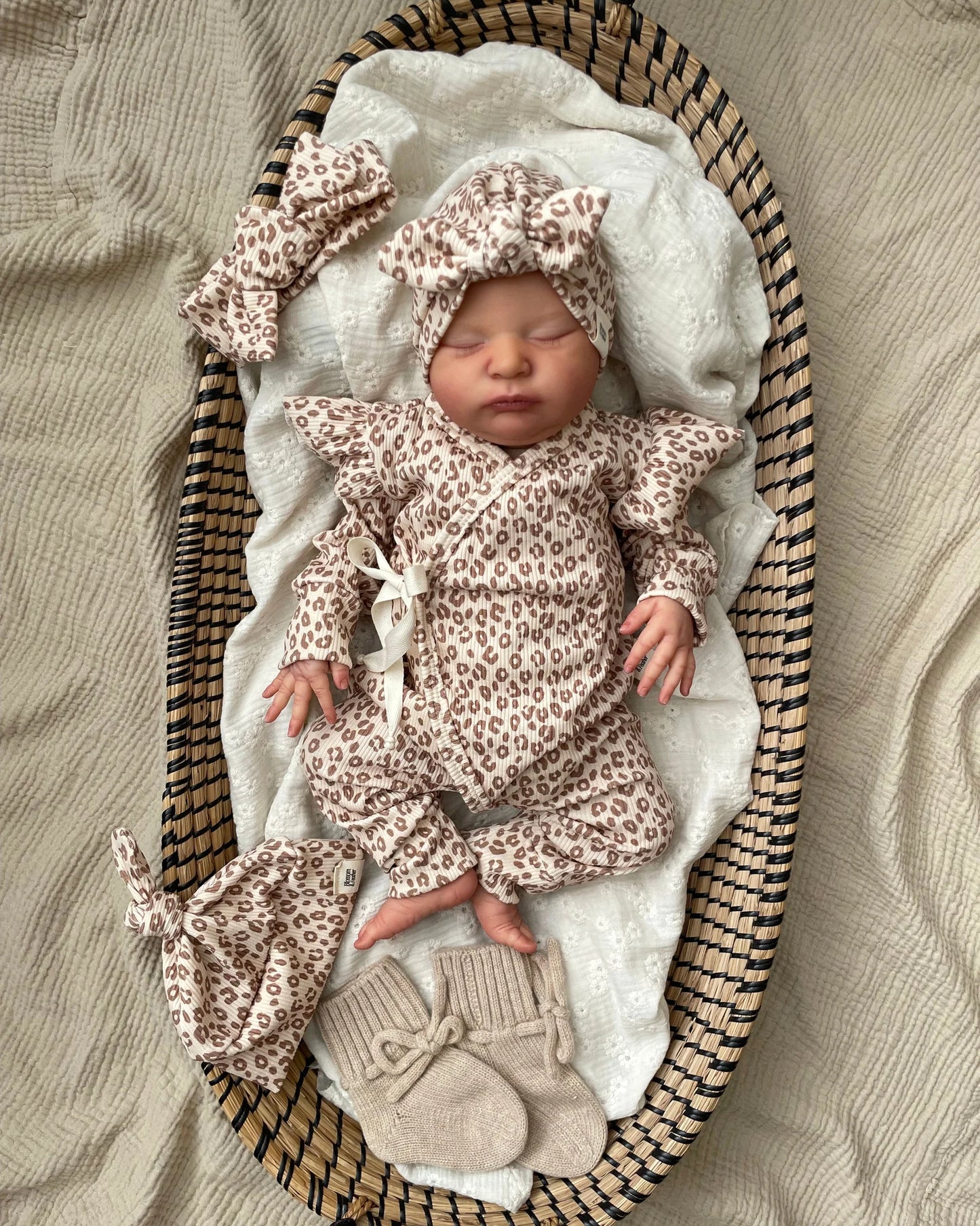 Boxpakje Luipaard| Met of zonder ruffle | Rib afbeelding 1 - Blossom & Feather