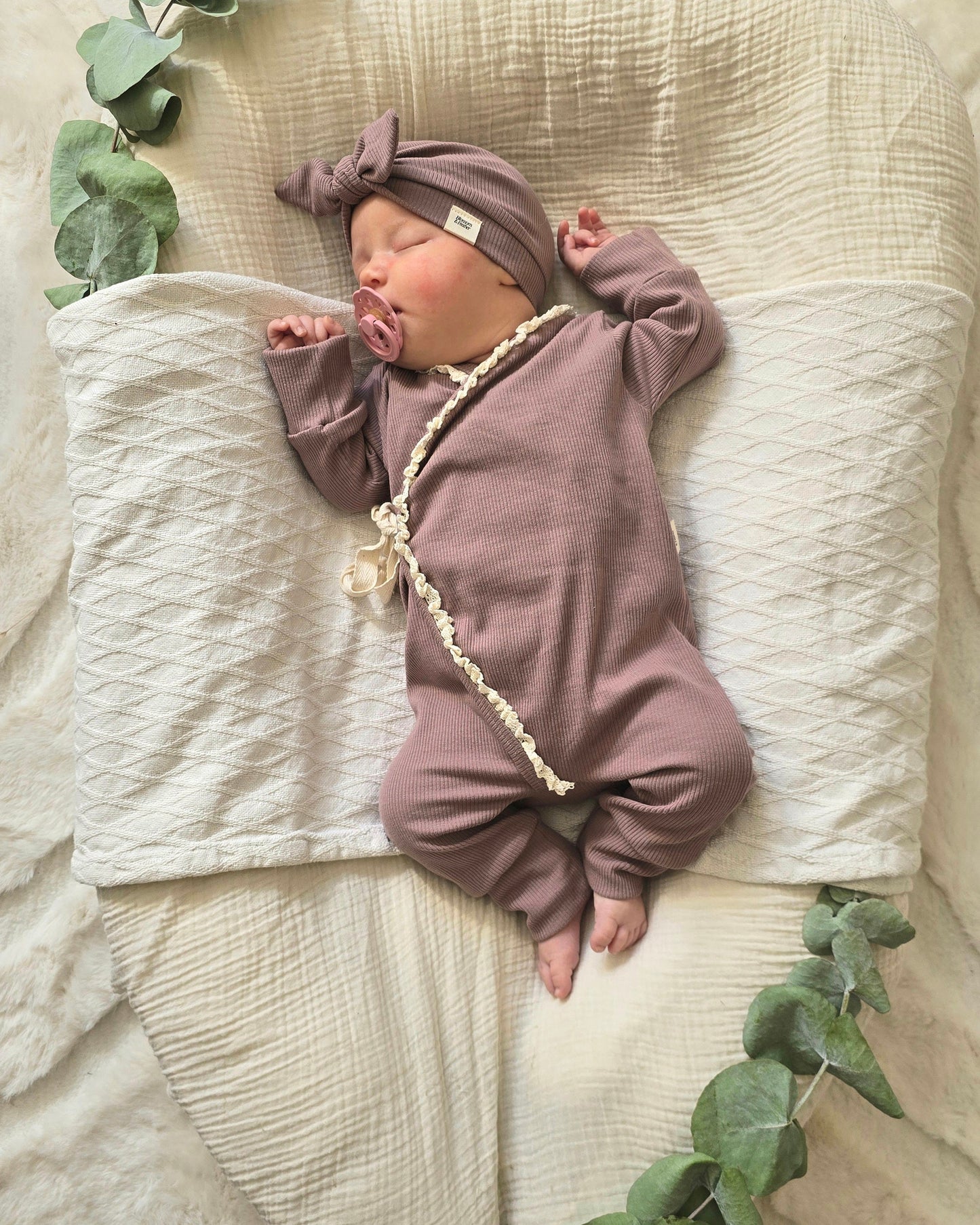 Boxpakje rib | Mauve | Kant afbeelding 1 - Blossom & Feather