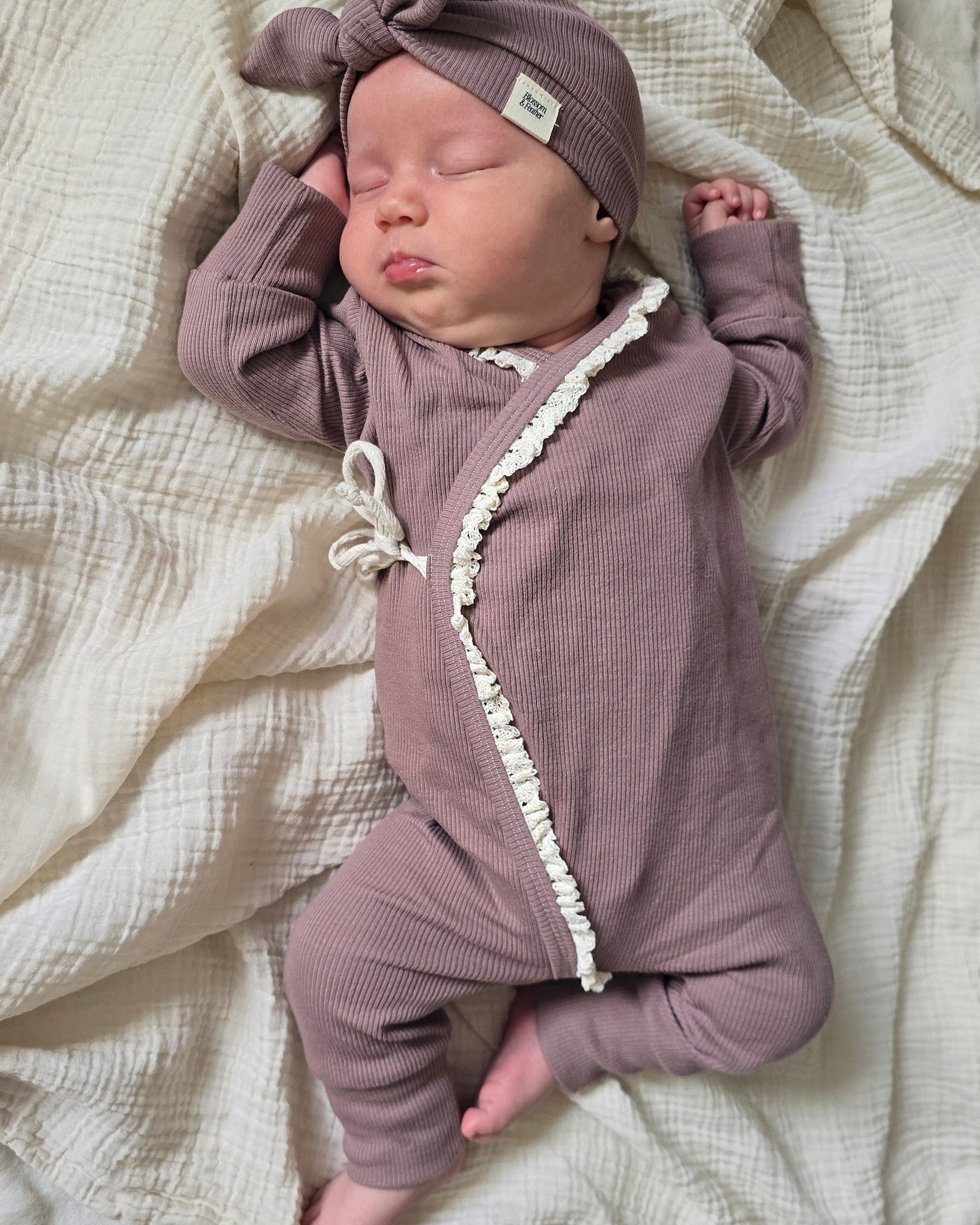 Boxpakje rib | Mauve | Kant afbeelding 2 - Blossom & Feather