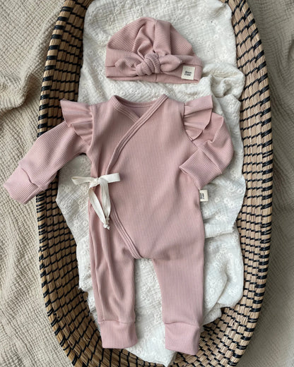 Boxpakje Nude roze | Met of zonder ruffle | Rib afbeelding 2 - Blossom & Feather