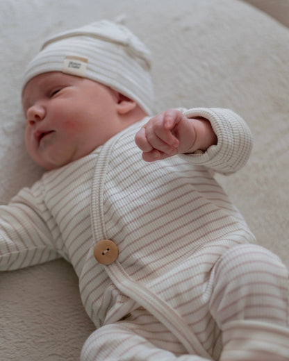 Boxpakje rib | Streepjes | Licht beige afbeelding 1 - Blossom & Feather