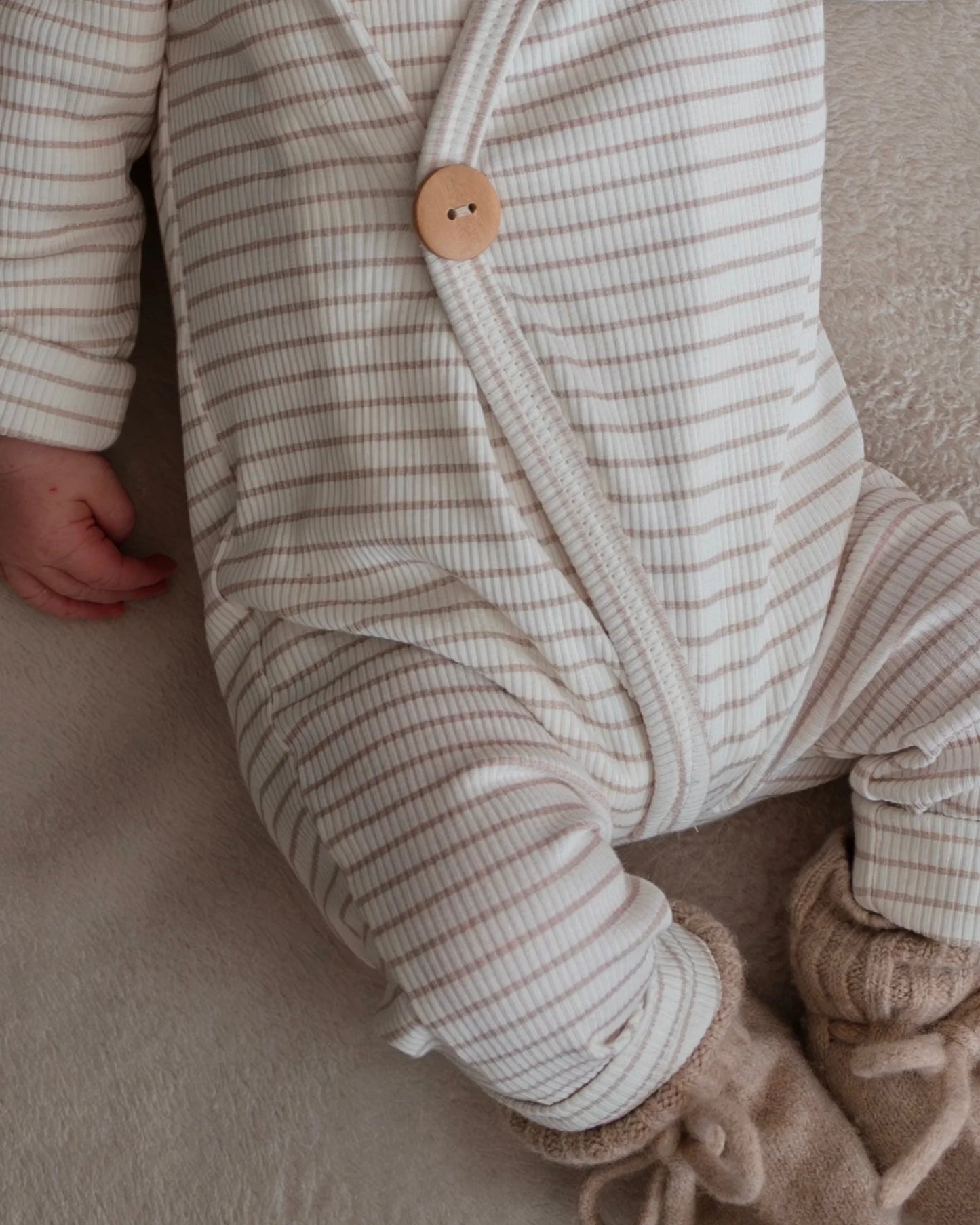 Boxpakje rib | Streepjes | Licht beige afbeelding 3 - Blossom & Feather