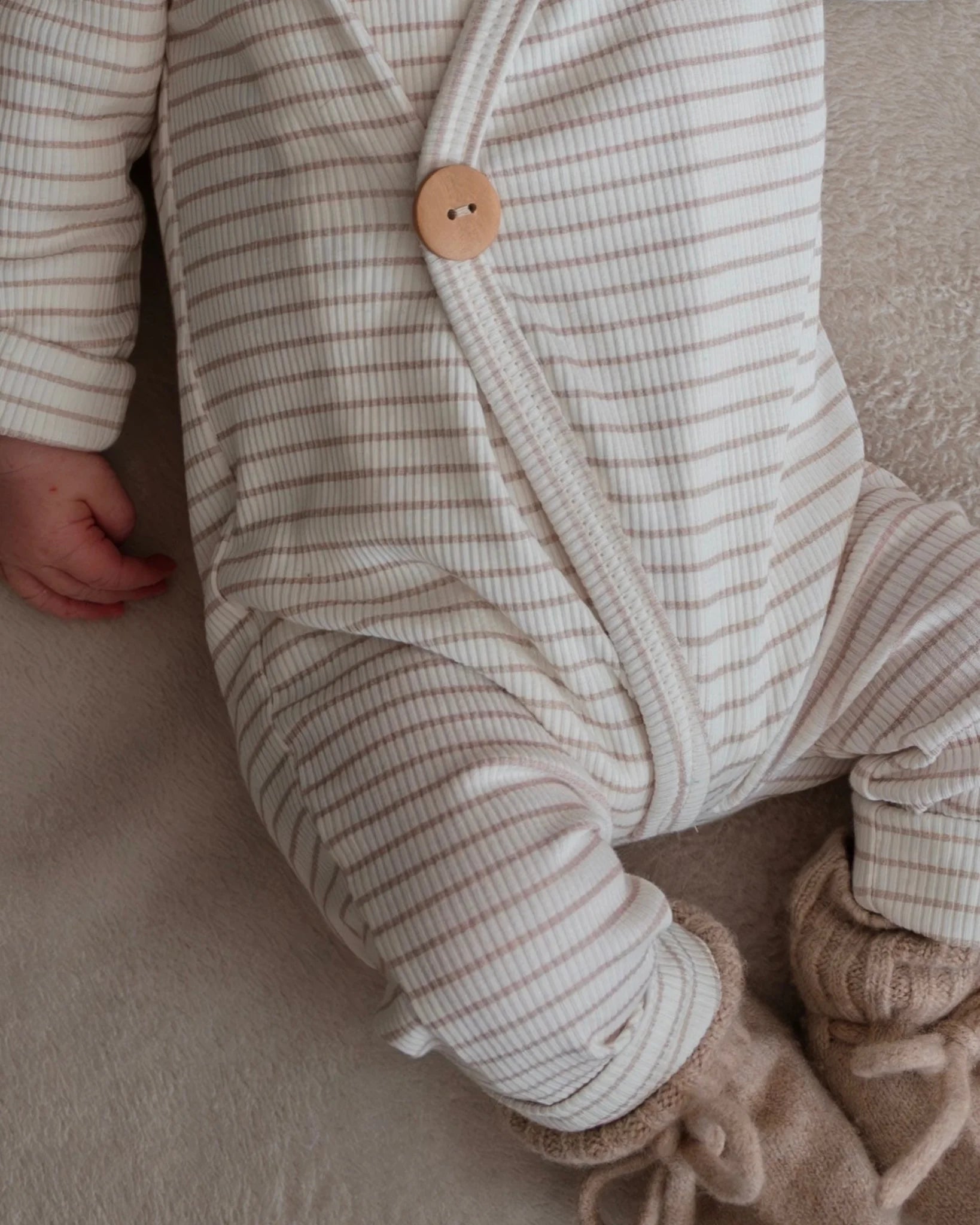 Boxpakje rib | Streepjes | Licht beige afbeelding 3 - Blossom & Feather