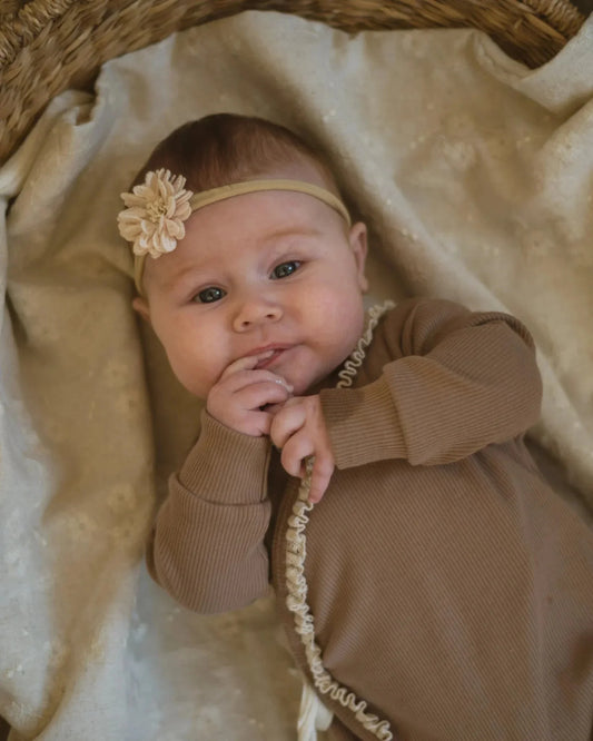 Boxpakje rib | Taupe | Kant afbeelding 2 - Blossom & Feather