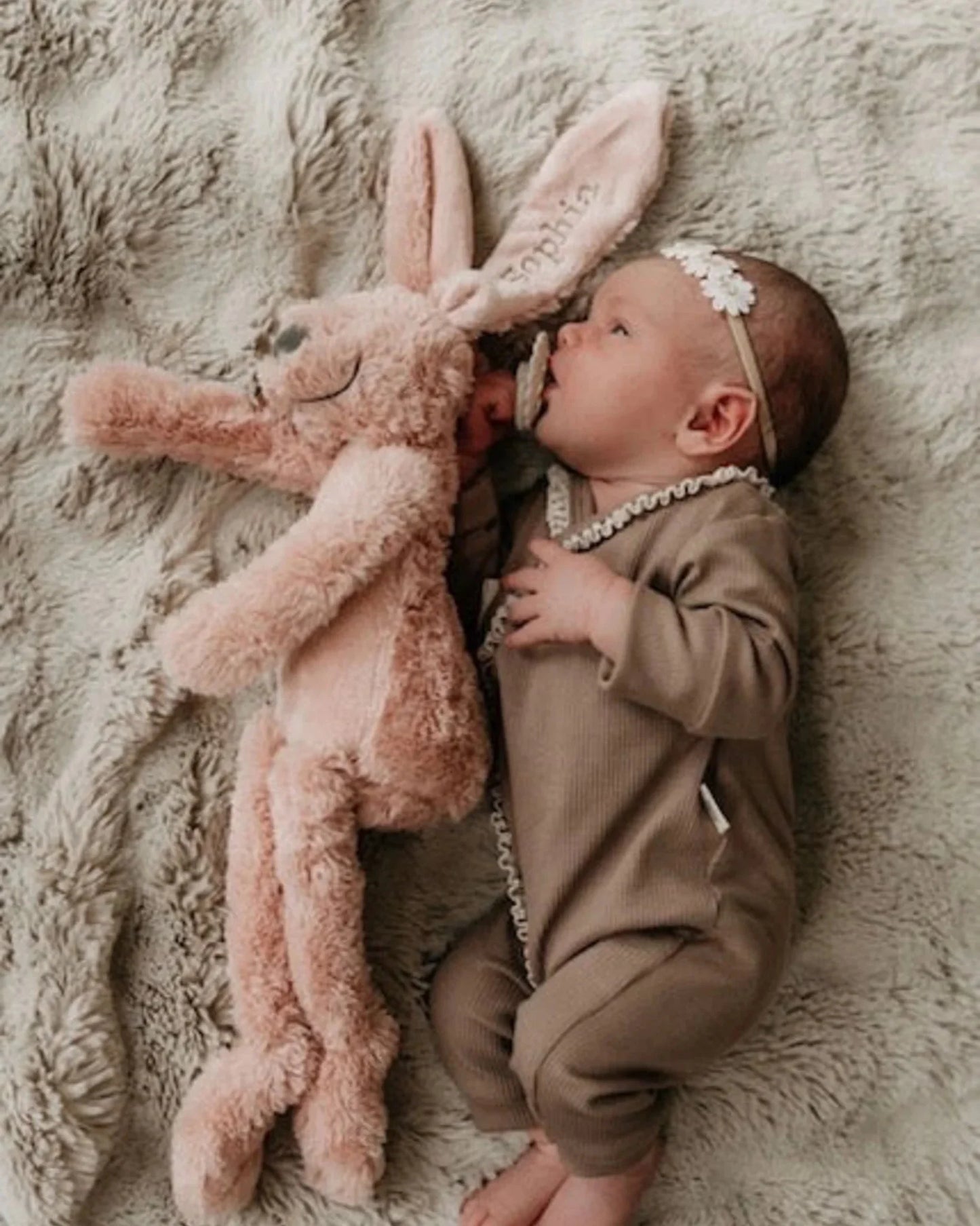 Boxpakje rib | Taupe | Kant afbeelding 4 - Blossom & Feather