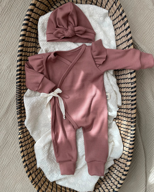 Boxpakje Klei roze | met of zonder ruffle | Rib afbeelding 2 - Blossom & Feather