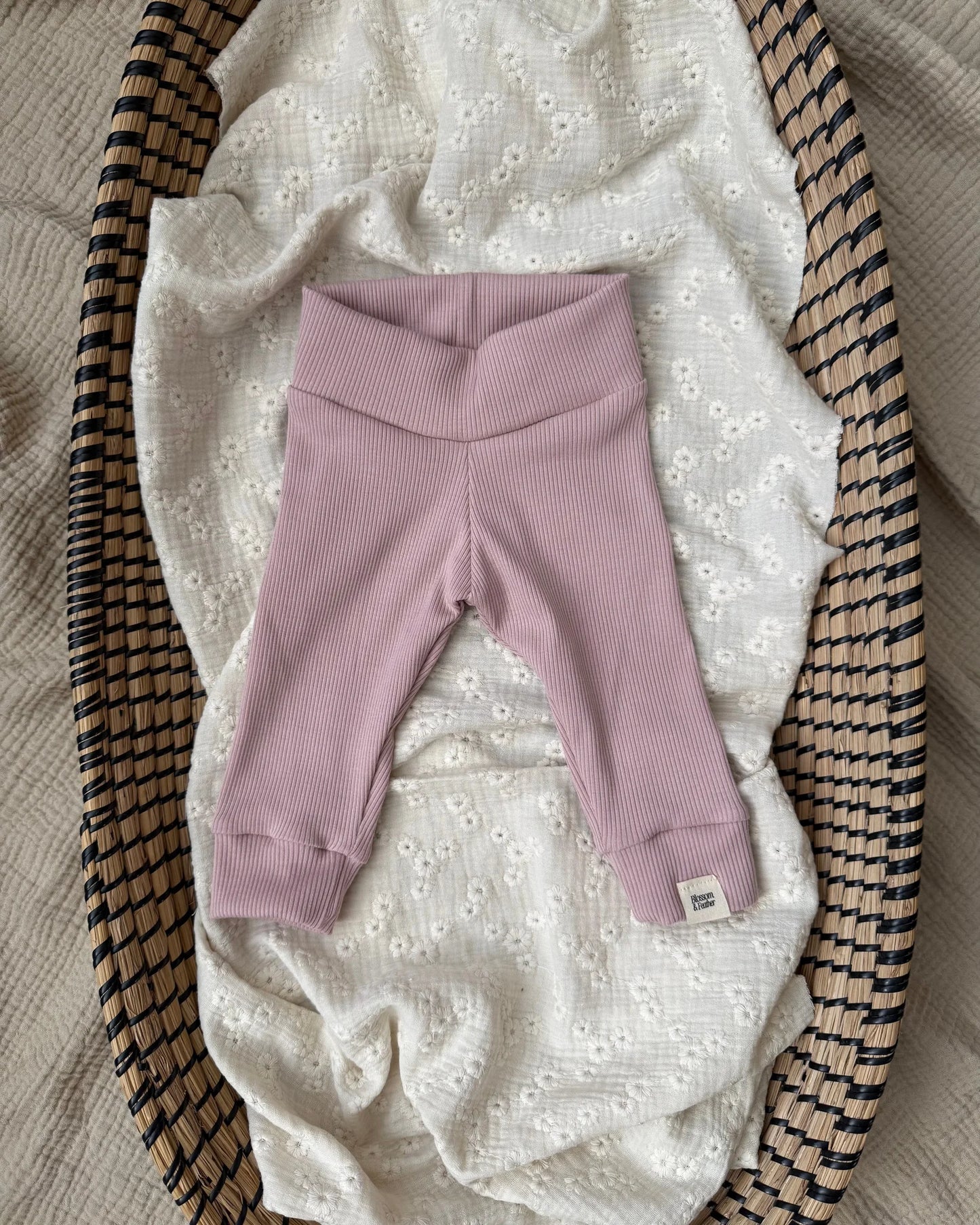 Broekje rib | Oudroze - Blossom & Feather