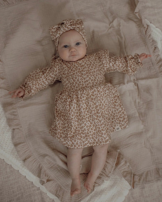 Jurkje rib | Luipaard | Ruffle afbeelding 1 - Blossom & Feather