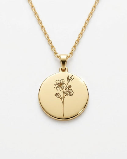 Collier fleur de naissance | Or image 3 - Blossom & Feather