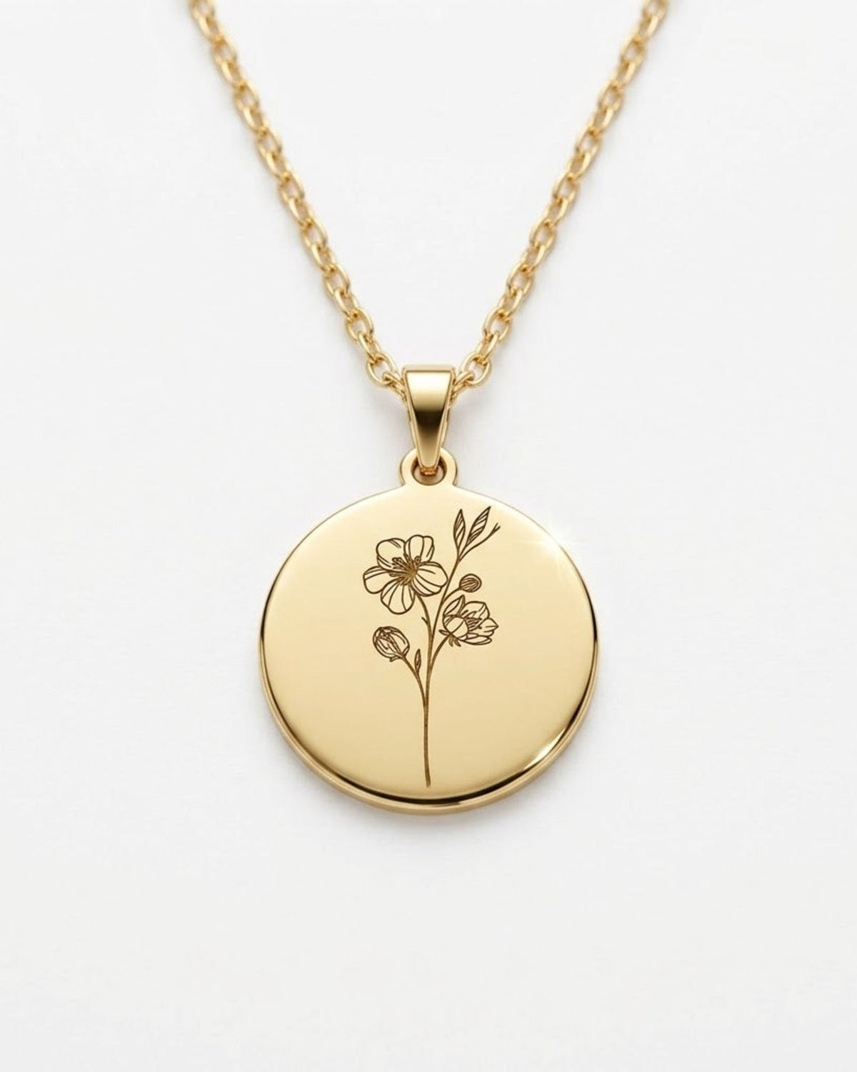Geboortebloem ketting | Goud afbeelding 3 - Blossom & Feather