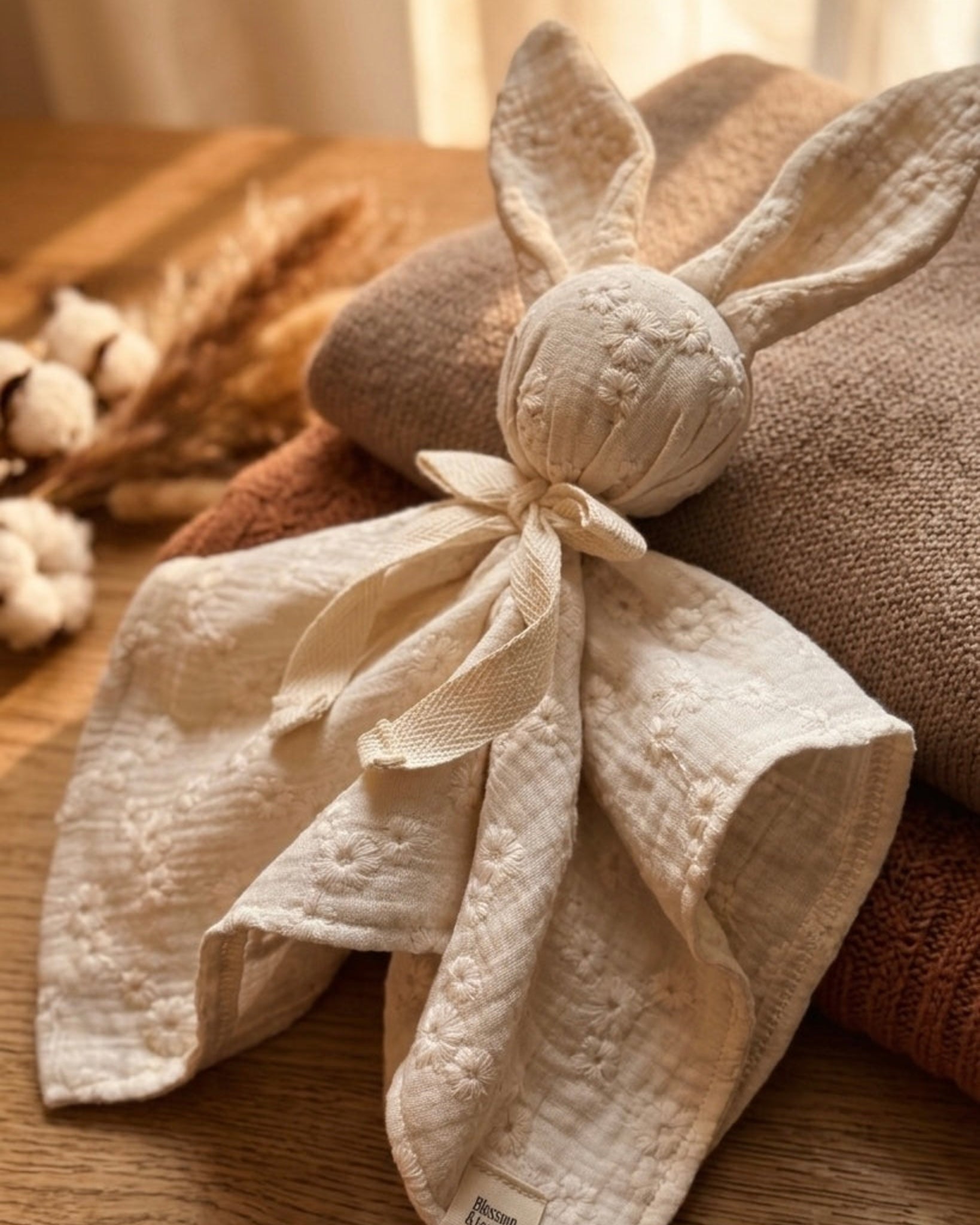 Knuffeldoekje konijn | Broderie afbeelding 2 - Blossom & Feather