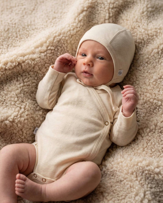 Merino wollen romper | Lelle Barn | Naturel afbeelding 1 - Blossom & Feather