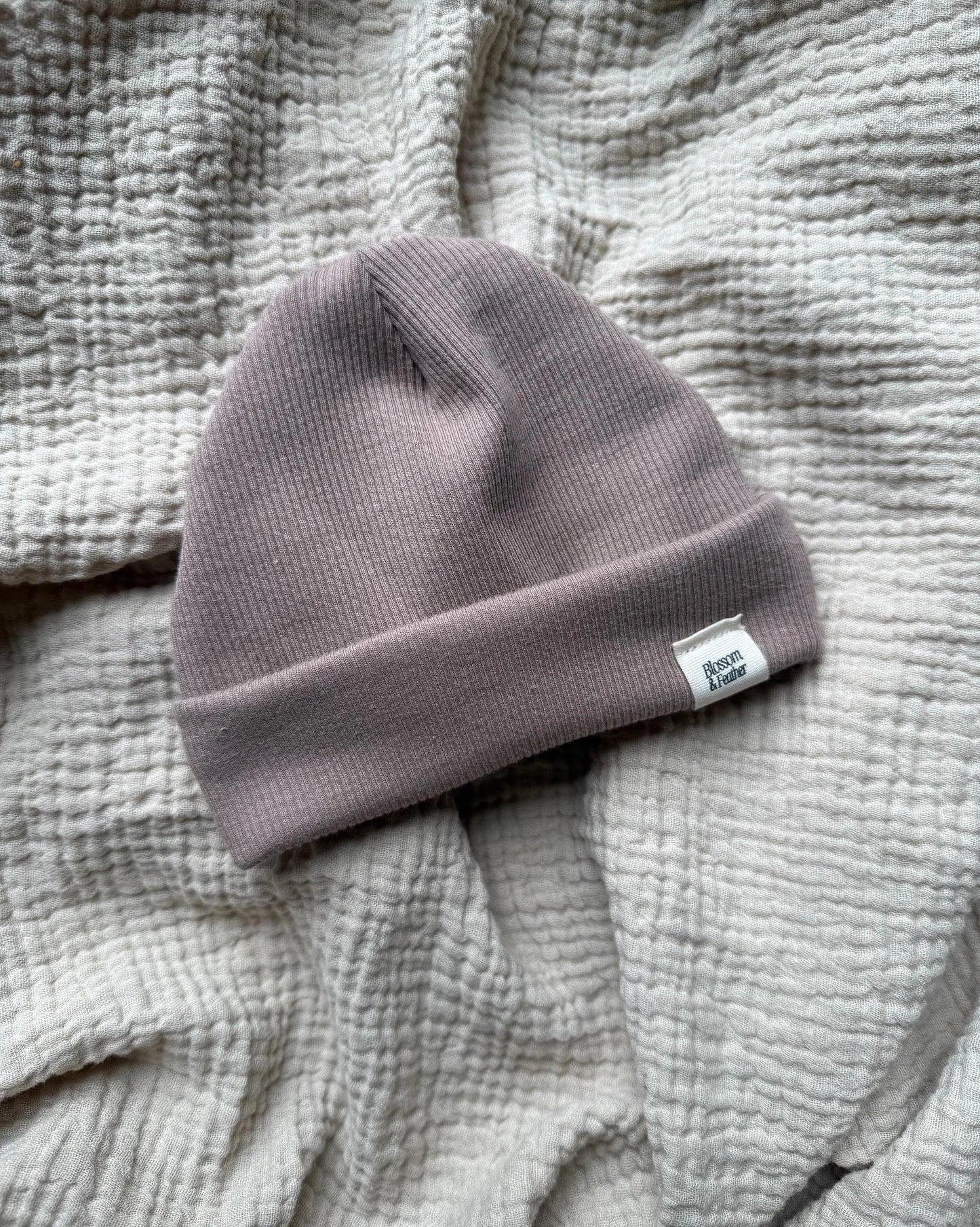 Beanie rib | Taupe - Blossom & Feather