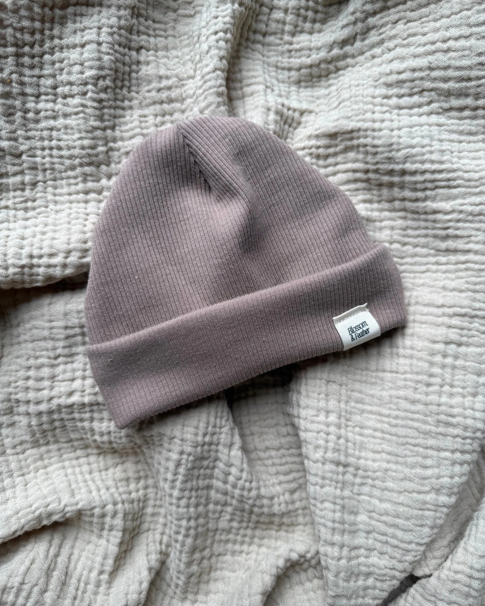 Beanie rib | Taupe - Blossom & Feather