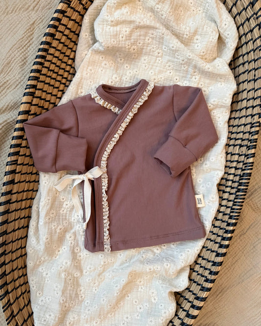 Overslagshirtje | Mauve | Kant afbeelding 1 - Blossom & Feather