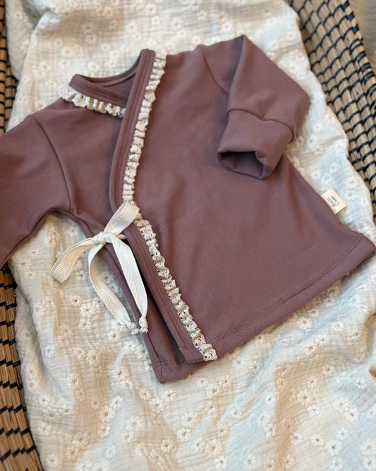 Overslagshirtje | Mauve | Kant afbeelding 2 - Blossom & Feather