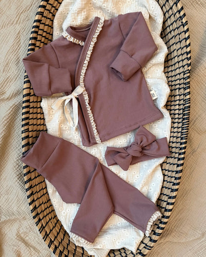 Overslagshirtje | Mauve | Kant afbeelding 3 - Blossom & Feather