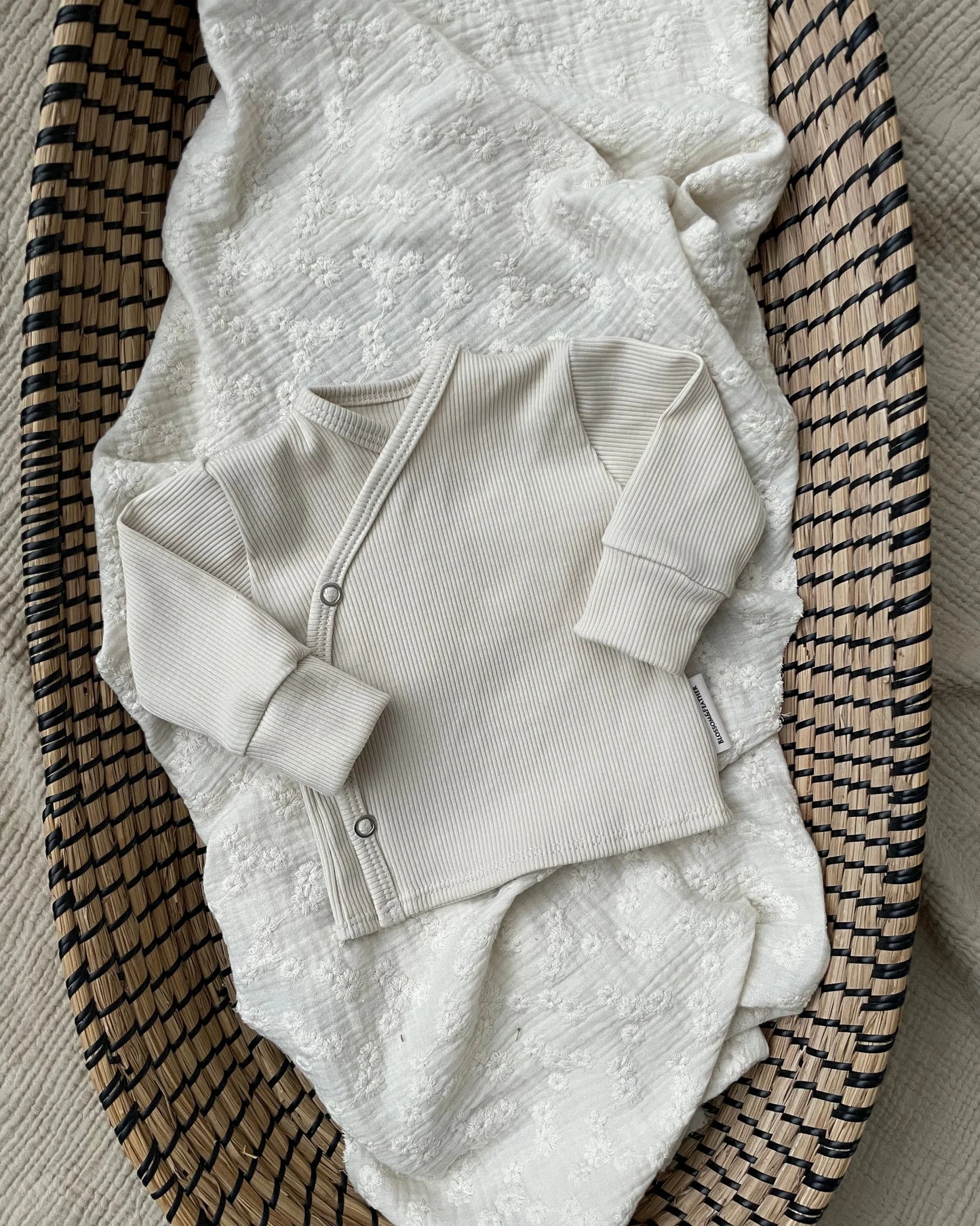 Overslagshirtje rib | Cr�me - Blossom & Feather