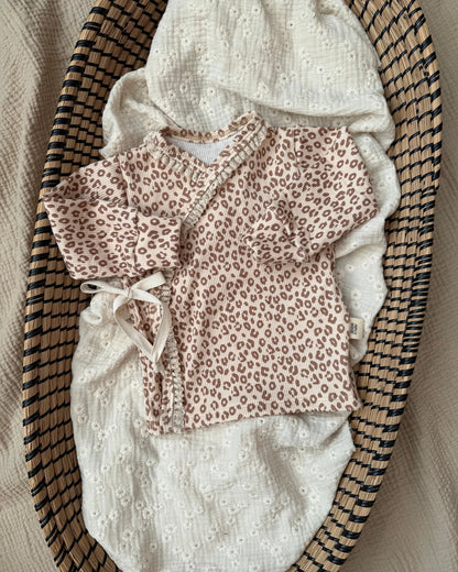 Overslagshirtje rib | Luipaard | Kant afbeelding 1 - Blossom & Feather