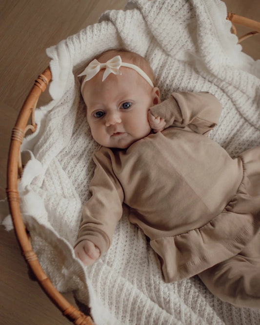 Peplum trui | Donker beige afbeelding 2 - Blossom & Feather