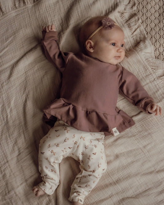 Peplum trui | Mauve afbeelding 1 - Blossom & Feather