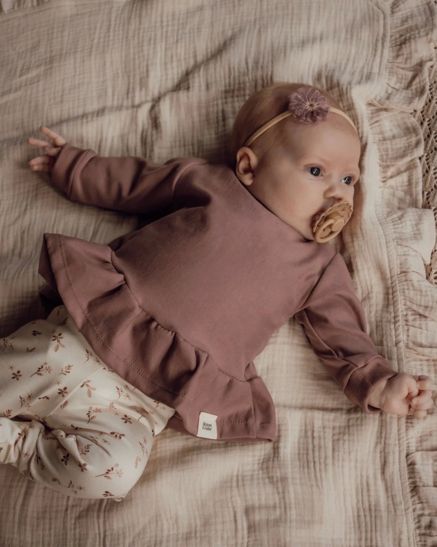 Peplum trui | Mauve afbeelding 2 - Blossom & Feather