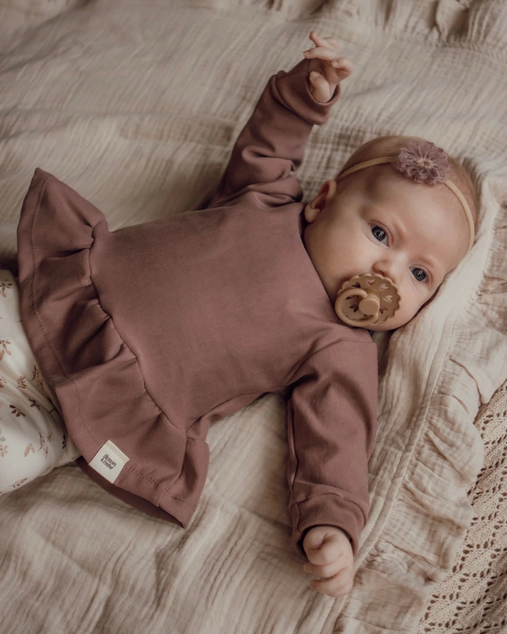 Peplum trui | Mauve afbeelding 3 - Blossom & Feather