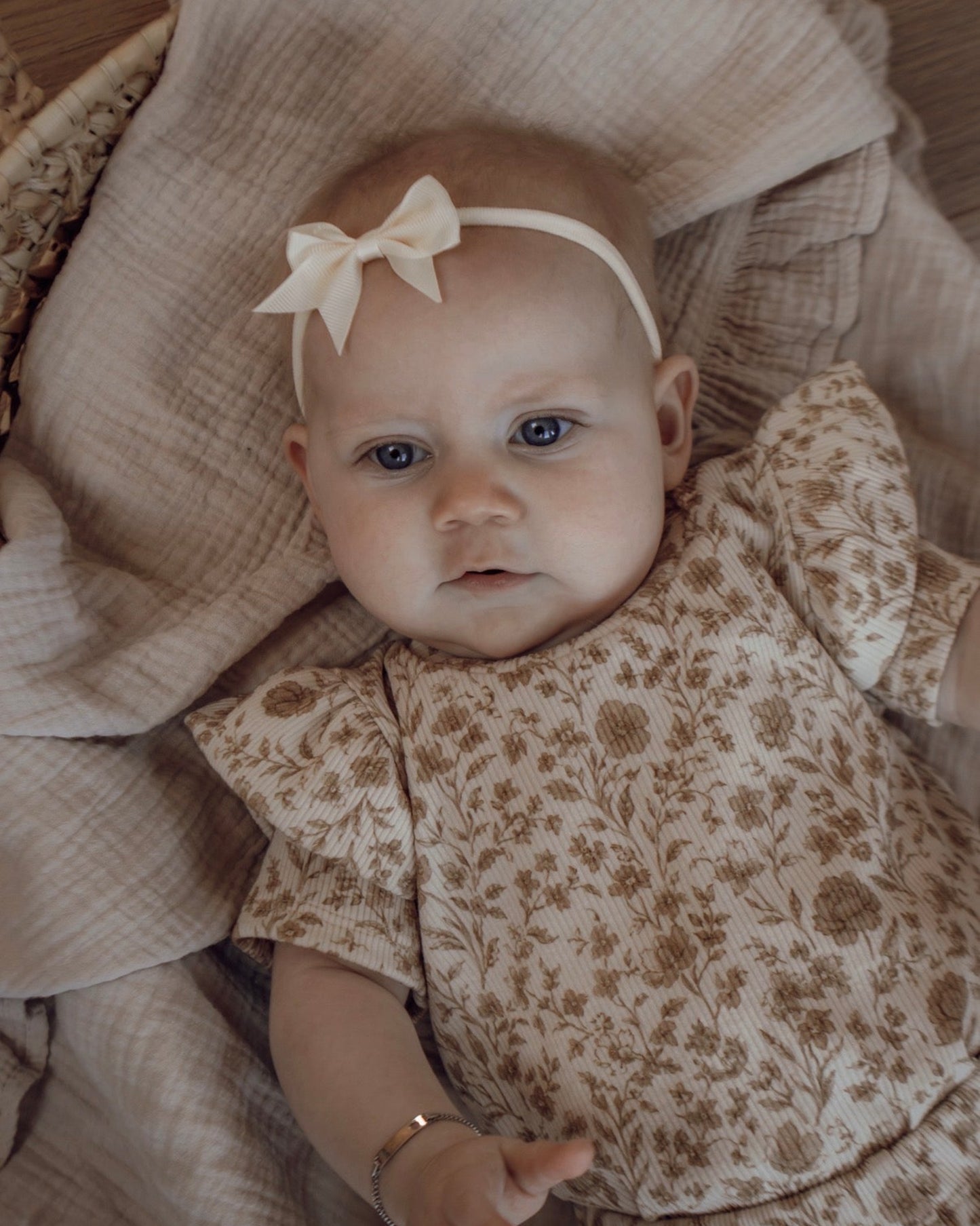 Shirtje rib | Vintage bloem | Ruffle afbeelding 1 - Blossom & Feather