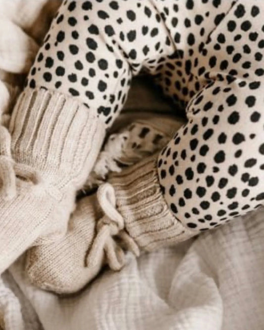 Slofjes | 100% Merino wol | Beige . Op voorraad - Blossom & Feather