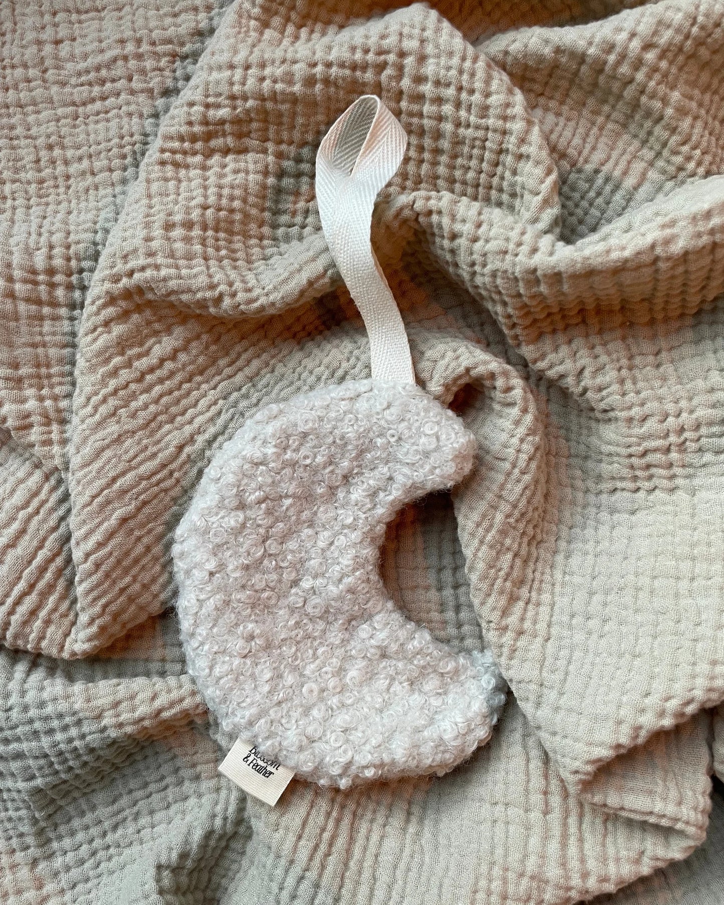 Speendoekje maan | Teddy | Beige kiezel . Op voorraad - Blossom & Feather