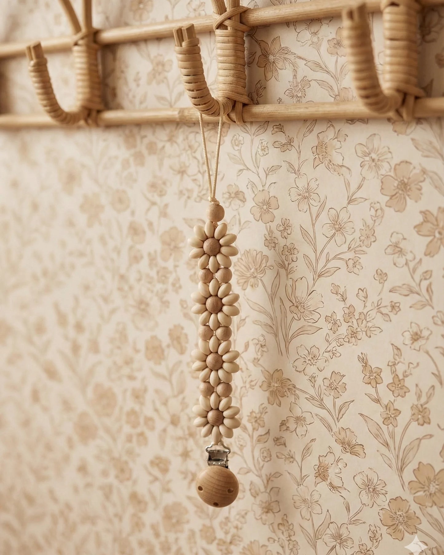 Speenkoord Daisy | Beige . Op voorraad afbeelding 2 - Blossom & Feather