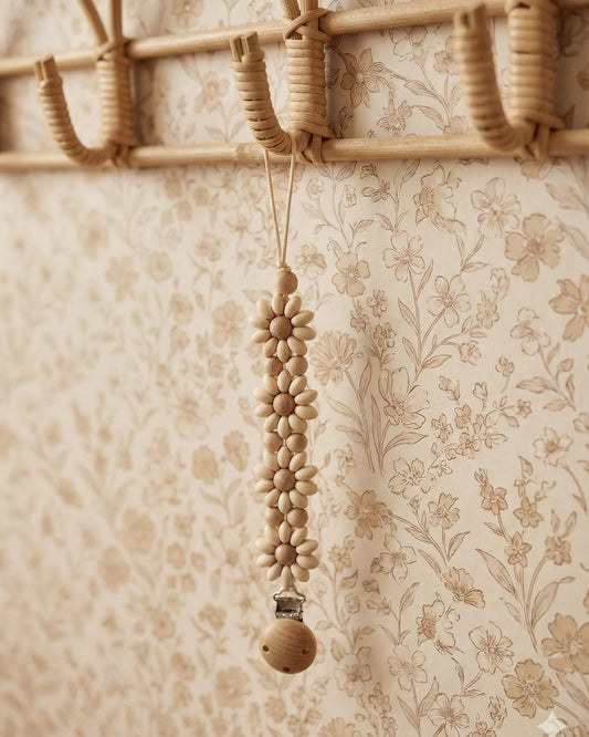 Speenkoord Daisy | Beige . Op voorraad afbeelding 2 - Blossom & Feather