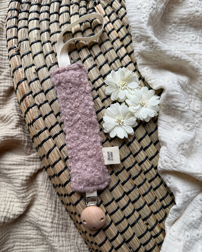 Speenkoord Teddy | Oudroze . Op voorraad afbeelding 1 - Blossom & Feather