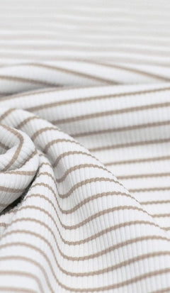 Rib Beige streepjes
